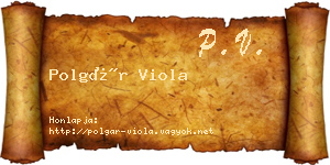 Polgár Viola névjegykártya